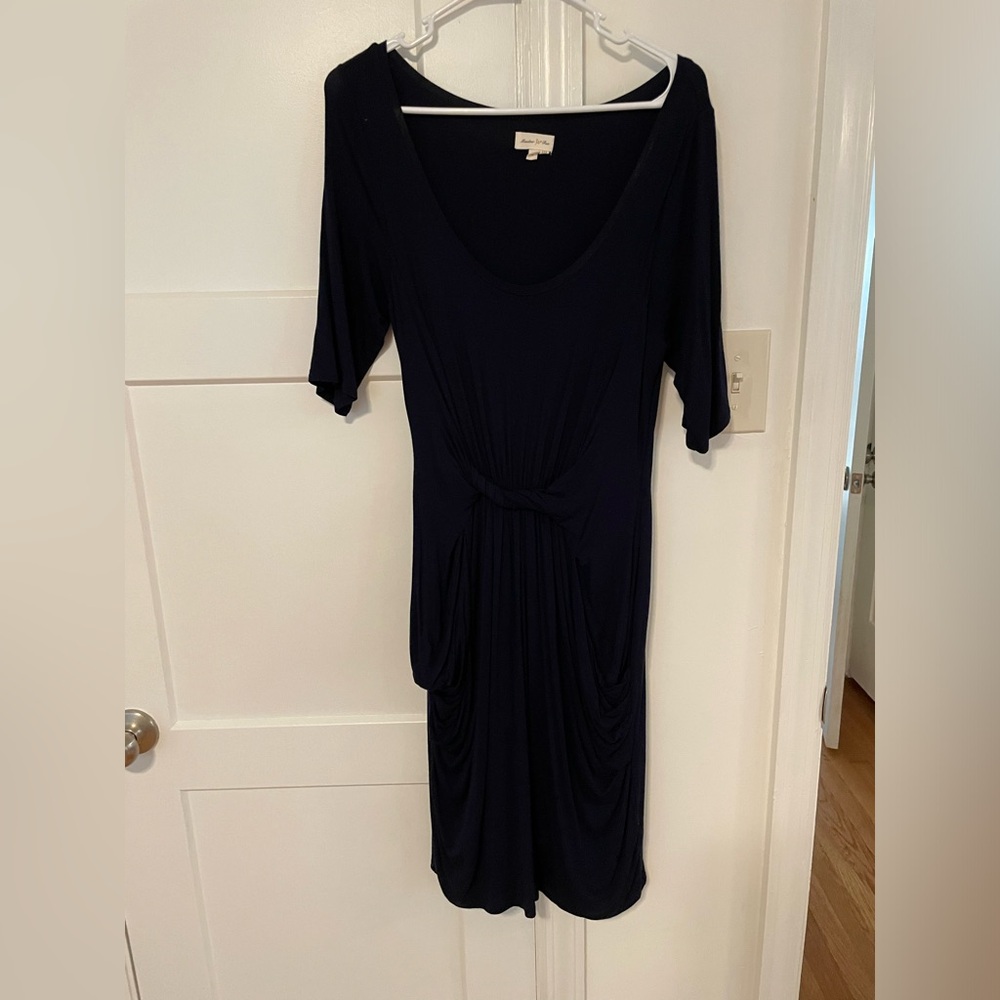 Navy Blue Meadow & Rue Midi Dress